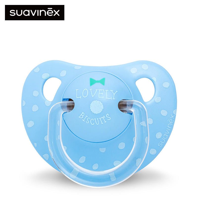 苏维妮(SUAVINEX )原装进口拇指宝宝安睡型硅胶安抚奶嘴( +6/18个月)领结