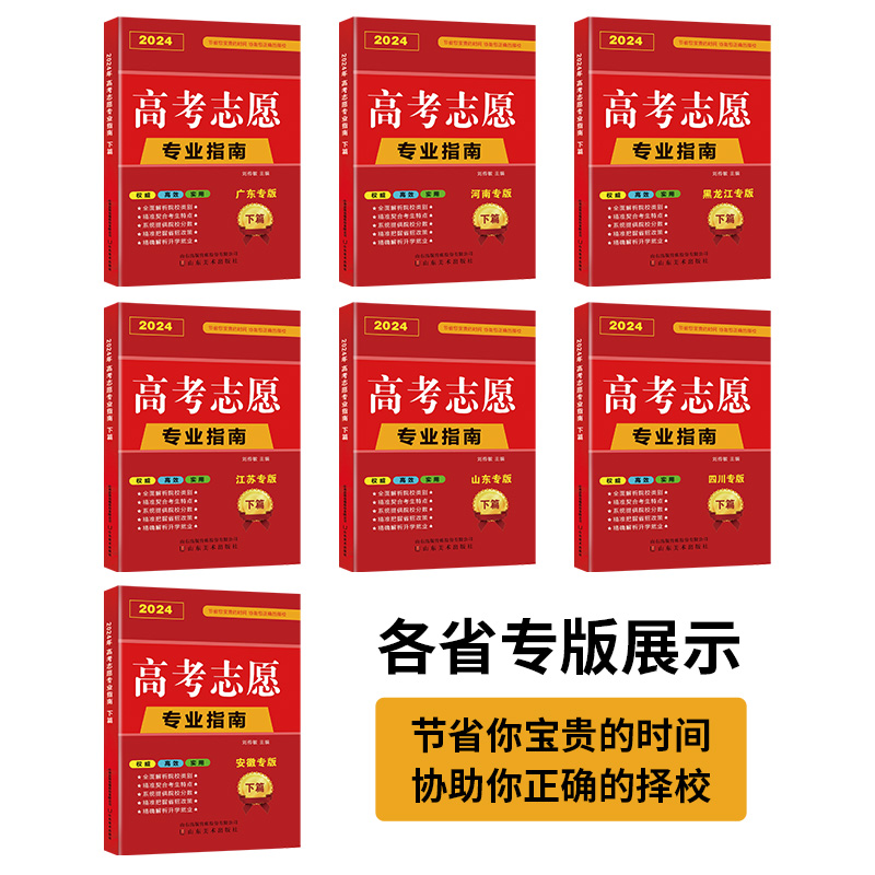安徽版[上篇+下篇] 高考志愿填报专业指南 [正版]地区任选2024年高考志愿填报指南广东河南江苏山东省大学高校简介及录高清大图