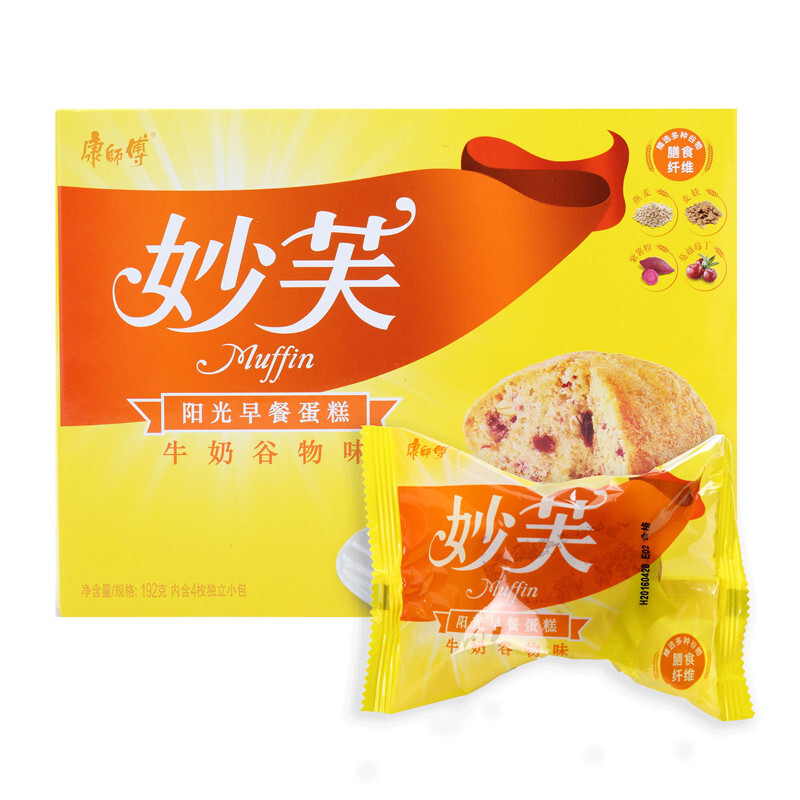 康师傅妙芙早餐蛋糕牛奶谷物味 192g 西式糕点高清大图