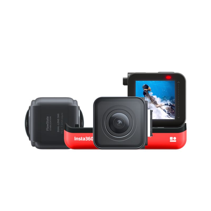 Insta360 ONE R 双镜头版 防抖运动相机4K广角 5.7K全景旅行Vlog滑雪机车摩托车骑行潜水跳伞