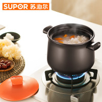 苏泊尔(SUPOR)耐高温陶瓷煲砂锅煲汤锅砂锅精陶砂明火炖锅EB35AT01 颜色随机发