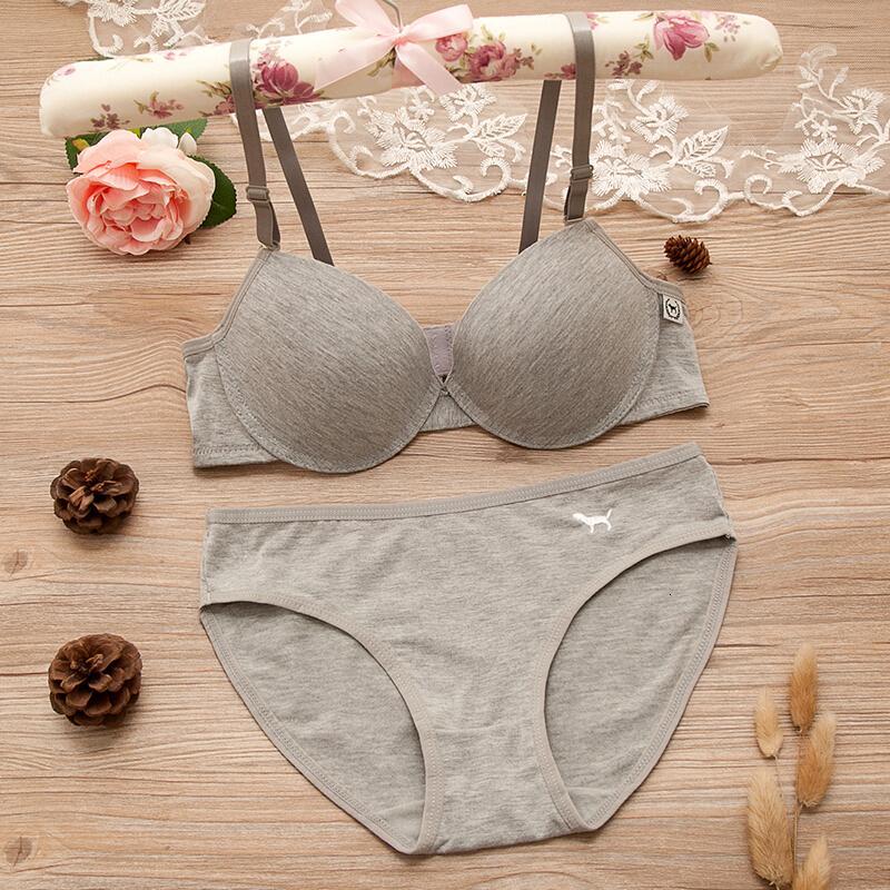 性感白色文胸套装拢少女文胸学生内衣裤薄款8001白色套装8036ab通用