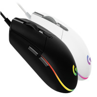 Logitech罗技G102第二代游戏鼠标 流光灯效绝地求生 轻量化设计 200-8000DPI G102宏编程鼠标黑色