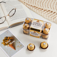 费列罗(Ferrero Rocher)榛果威化糖果巧克力 婚庆送礼喜糖表白 16粒200g*2