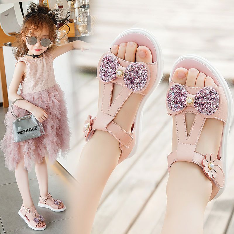 儿童凉鞋女2019夏季新款时尚中大童沙滩鞋女童软底韩版小女孩童鞋