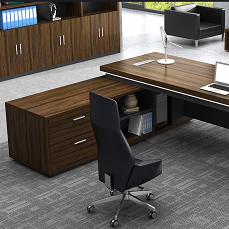 时尚简约现代大班台主管桌总经理办公桌老板桌椅组合总裁桌套装【价格