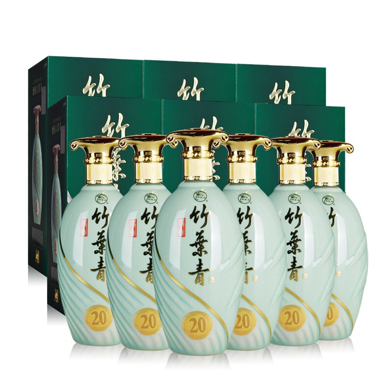 42°竹叶青酒青享20年( 500ml*6瓶 /箱)