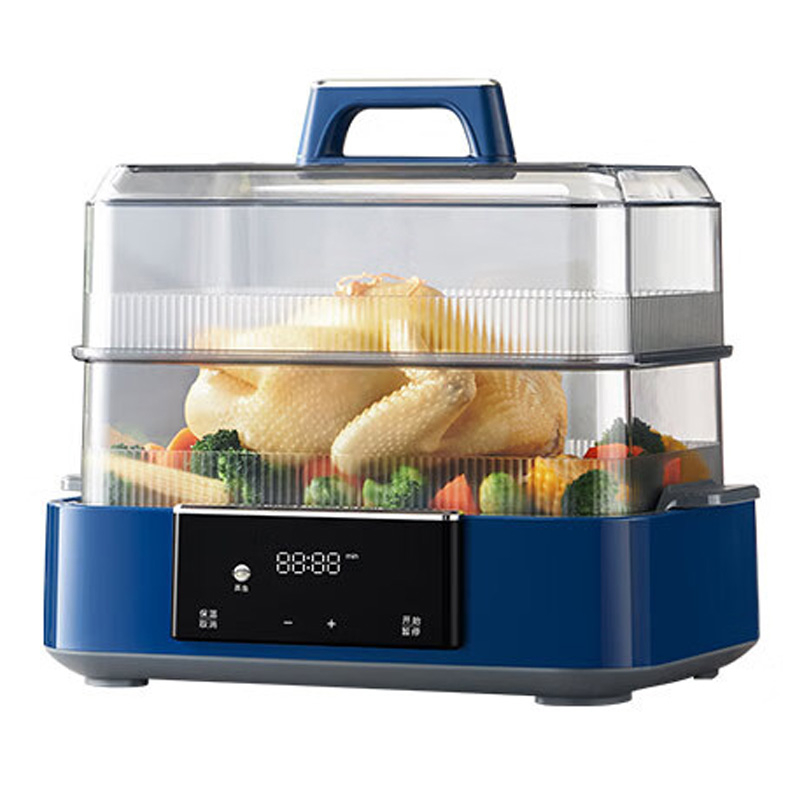 摩飞电蒸锅12L大容量预约定时保温电炖锅隔水炖煮锅蓝色MR1158