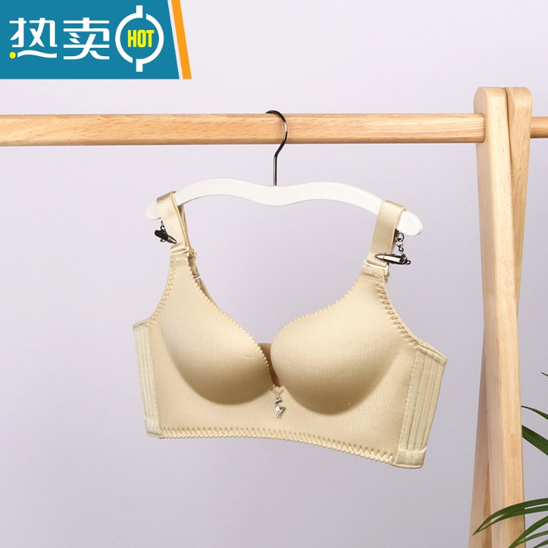 敬平内衣店衣架仿木白色榉木实心内衣夹服装店塑料内衣内裤夹子文胸夹 白色实心内衣架(金夹) 10个高清大图