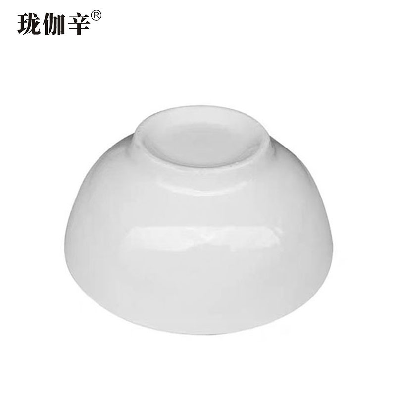 珑伽辛 白色陶瓷碗饭碗 5英寸/个高清大图