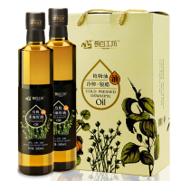 食怀君所欲纯亚麻籽油补充α-亚麻酸进口原料油烟礼盒装550mL*2