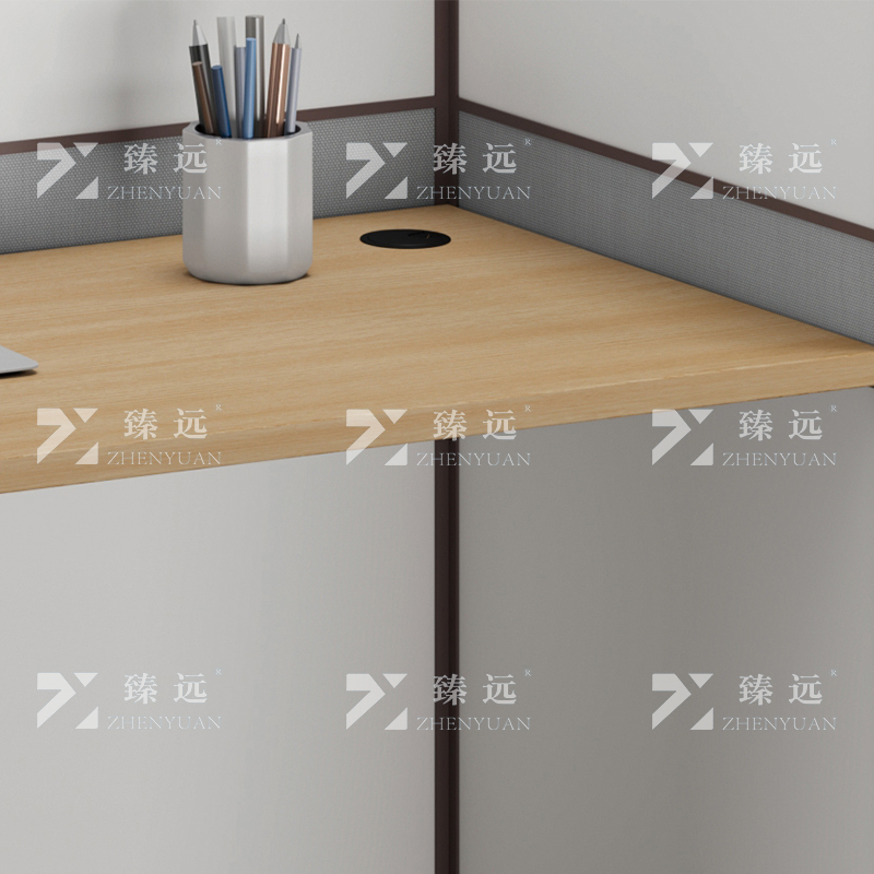 臻远 ZYGW-002职员桌办公桌屏风工作卡位对坐四人位高清大图
