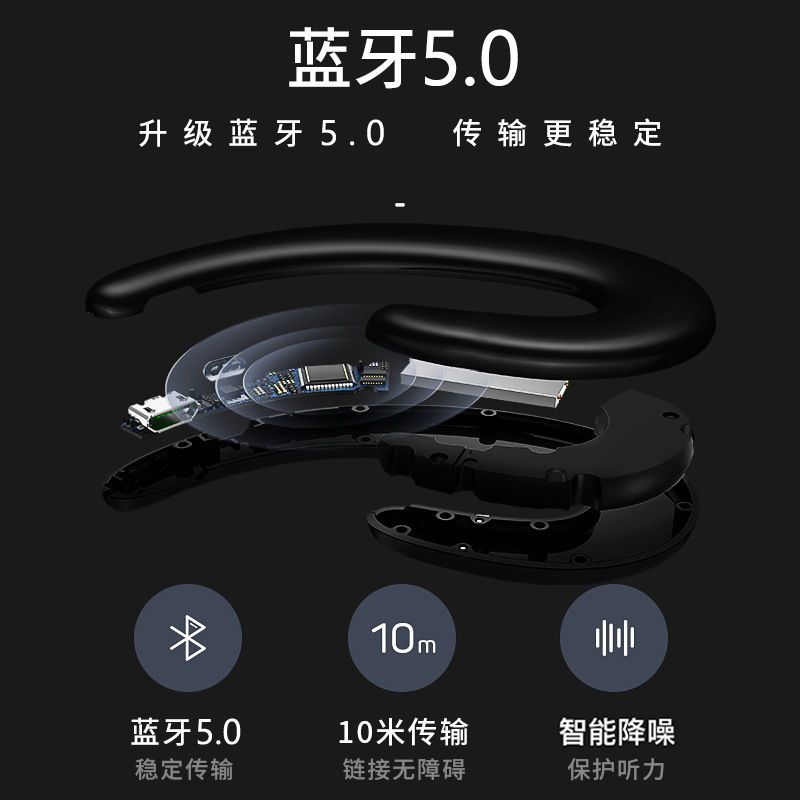 骨传导蓝牙耳机挂耳式无线不入耳运动跑步开车迷你oppovivo通用