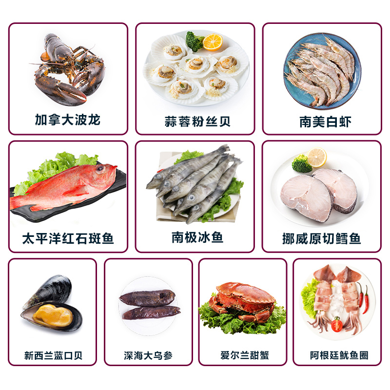 【年货礼盒】品味私厨 海鲜礼盒劵 3888型 10种环球海鲜 海鲜大礼包 海鲜礼盒 礼品劵