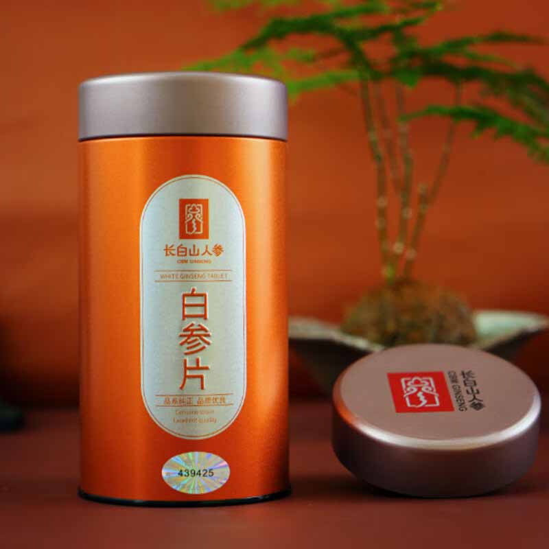 长白山人参白参片含人参皂苷人工种植白参片干货礼盒100g*1罐高清大图