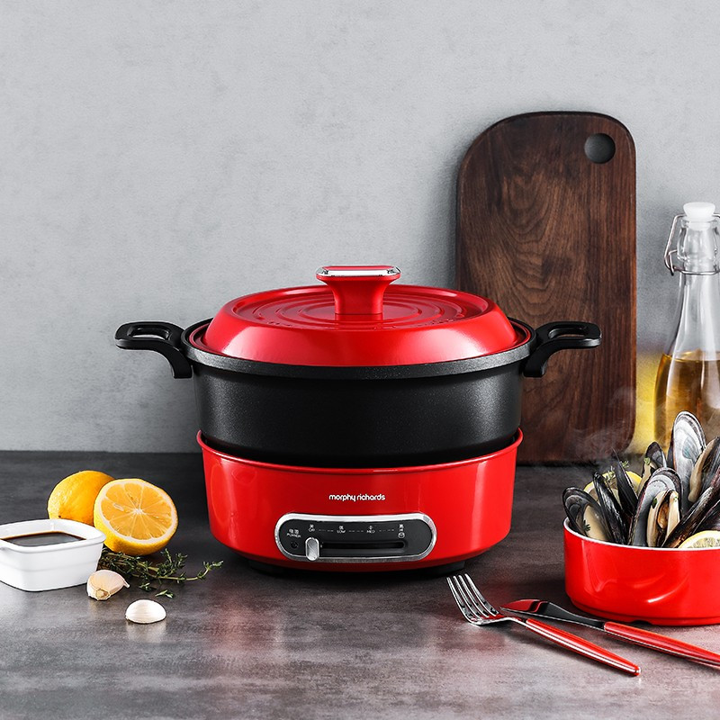 摩飞(Morphy richards)小圆锅多功能料理锅家用网红电烤锅炉一体小型电火锅MR9089 单个装