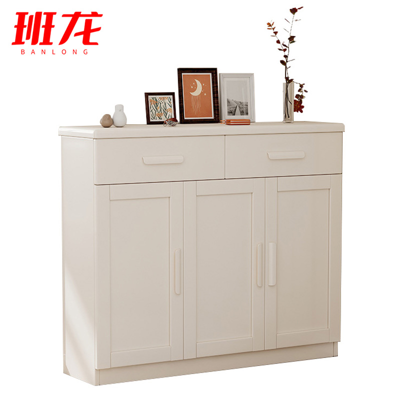 班龙鞋柜三门120*32*98cm台高清大图