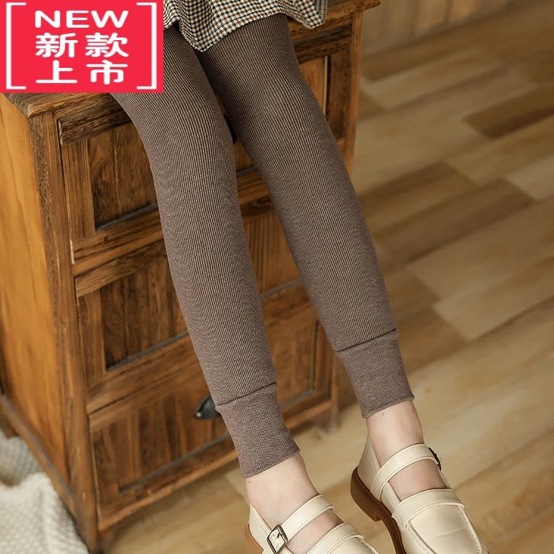 可莉允女童打底裤秋冬季加绒加厚保暖九分长裤宝宝一体绒棉裤外穿连裤袜保暖裤图片