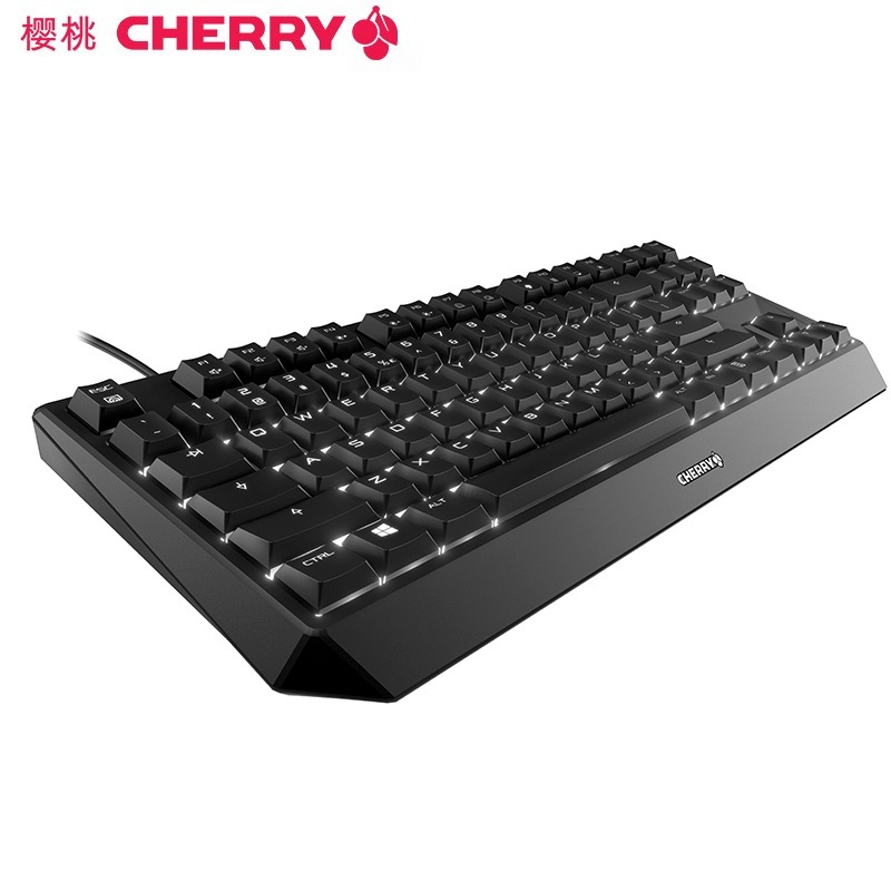 樱桃（CHERRY）旗舰店 MX-BOARD 1.0 TKL无冲背光游戏机械键盘87键绝地求生 吃鸡键盘黑色黑轴
