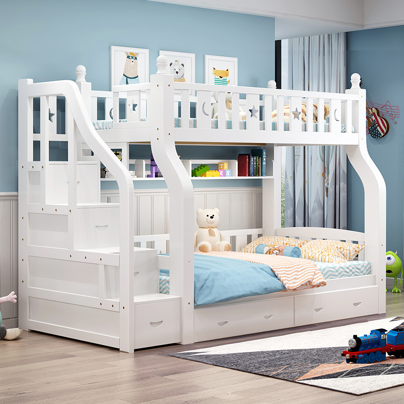 上下床高低床母子床子母床双层床实木床上下铺女孩床成年大人床双人床