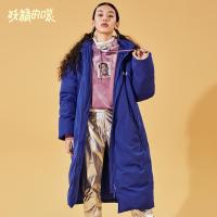 妖精的口袋羽绒服女中长款冬装新款韩版学生宽松过膝加厚外套