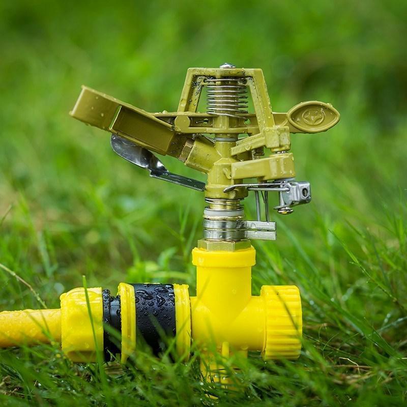 全自动淋菜菜园自动洒水器喷水喷洒农用浇花庭院龙头园艺旋转绿化 锌