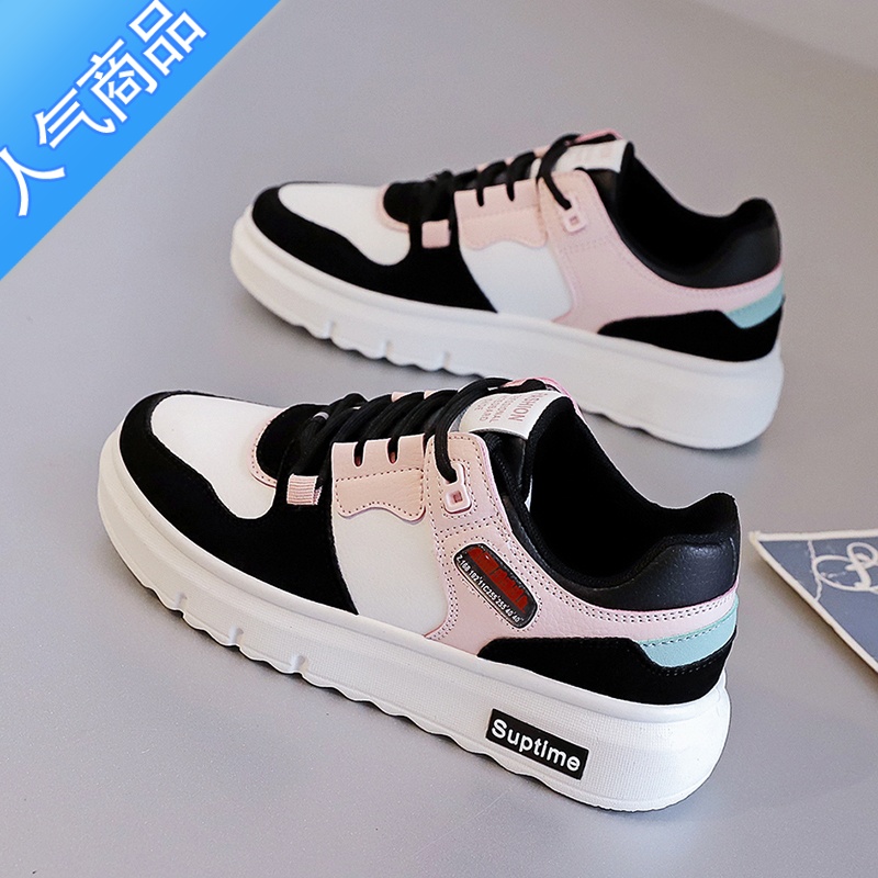 SUNTEK2023春季新款板鞋女学生ins潮小众百搭运动休闲鞋子小白女鞋高清大图