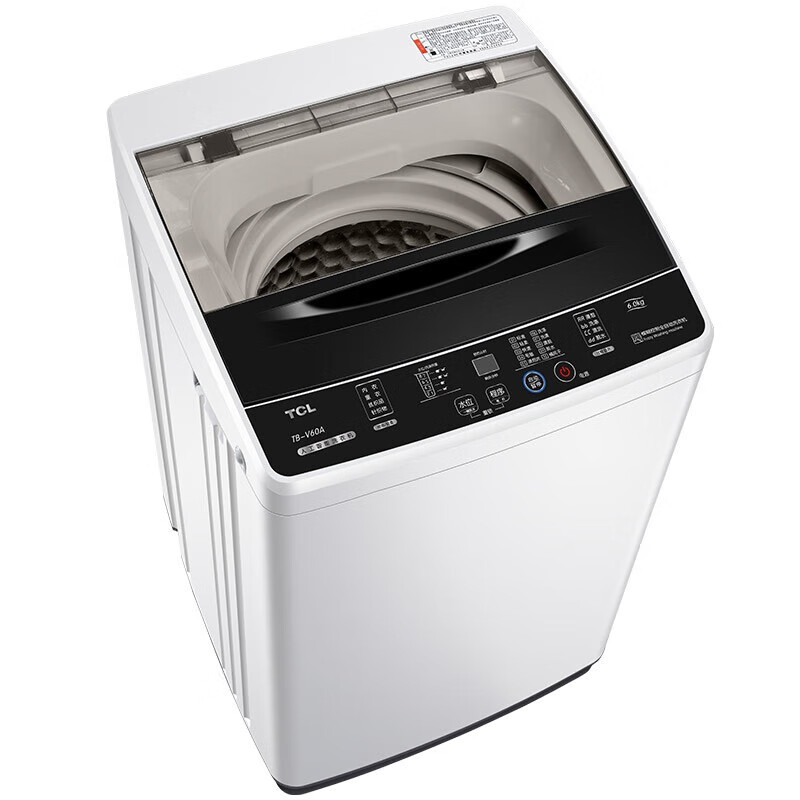 TCL 6公斤 智慧控制 内凸式蜂巢水晶内筒 全自动洗衣机TB-V60A亮灰色高清大图