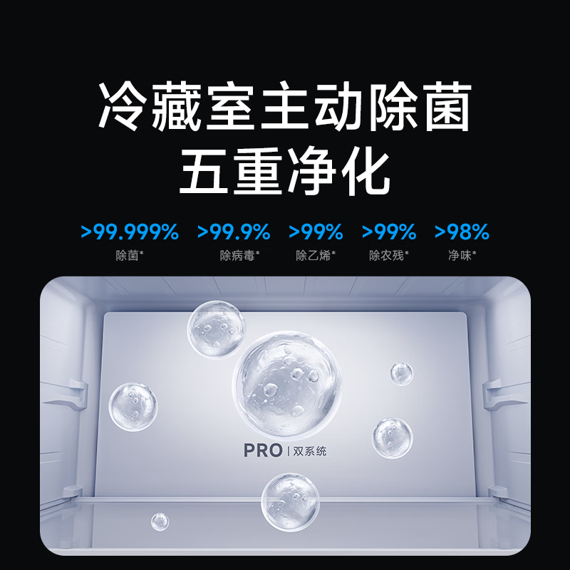 米家小米冰箱513LPro双系统法式[60CM超薄]双循环除菌净味风冷无霜一级能效BCD-513WFTMSA高清大图