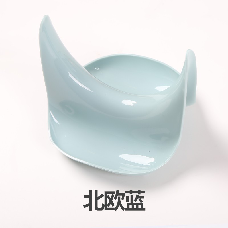 锅盖架塑料厨房免打孔收纳架菜板架砧板架家用带接水盘锅盖架坐式收纳层架 三维工匠高清大图
