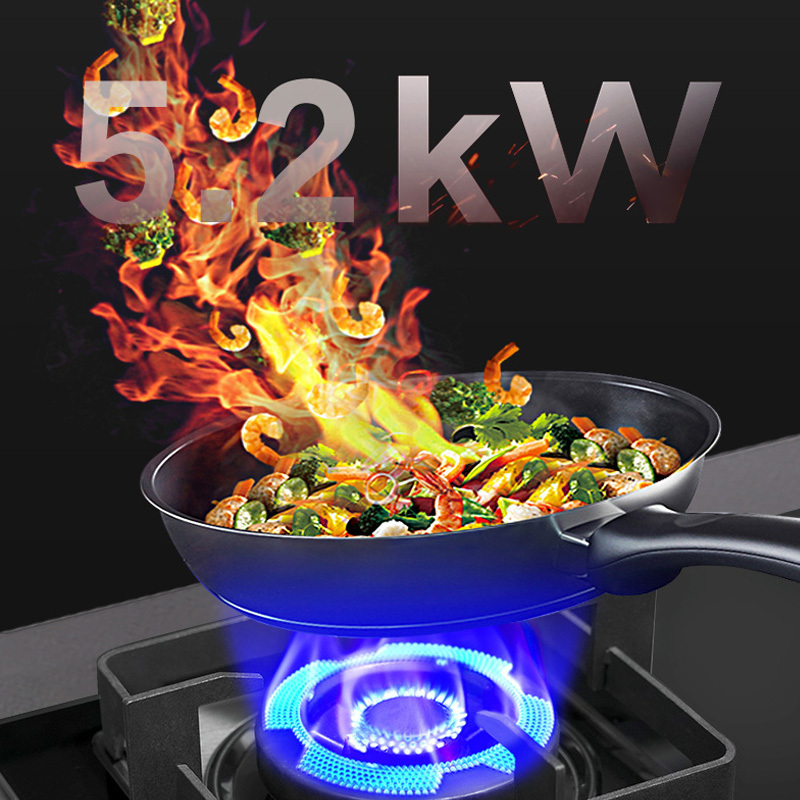长虹 换新升级 家用燃气灶双灶具5.2kW直喷猛火灶 大底壳大开孔尺寸 台嵌两用 一级能效 CB31天然气