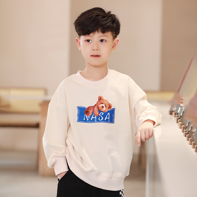 龙之涵(LONGZHIHAN)男童卫衣春秋中大童新款2022长袖童装打底衫