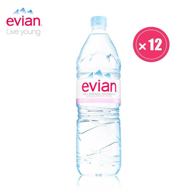 依云（Evian） 天然矿泉水 1.5L*12瓶 1500ml大瓶装