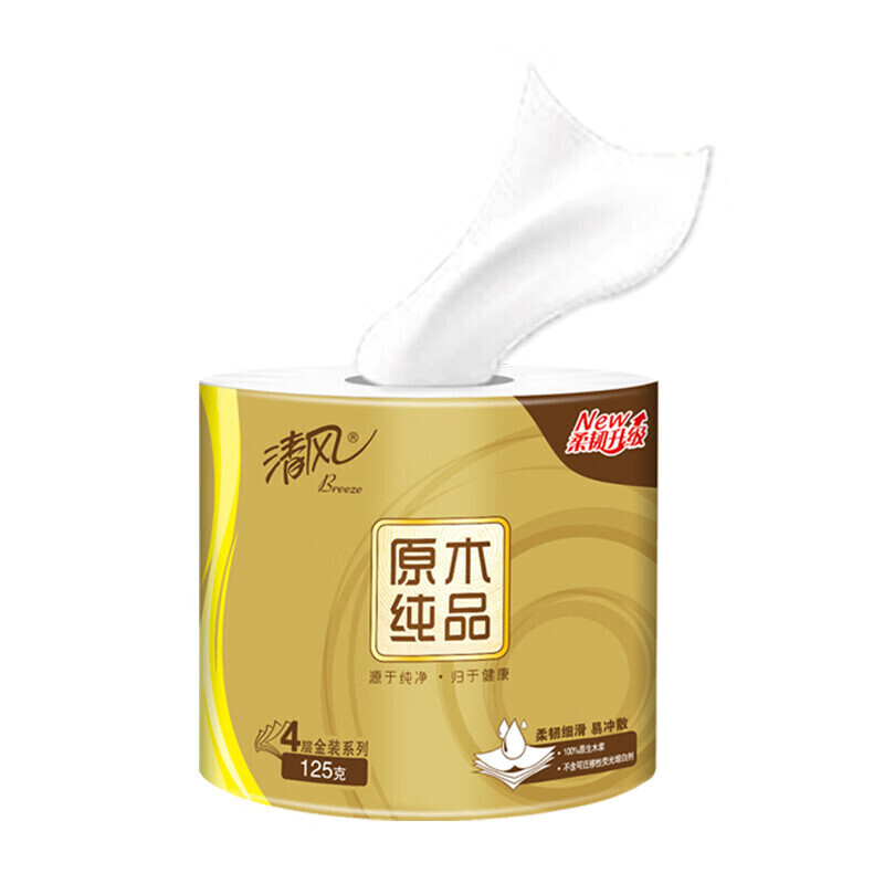 清风有芯卷纸 125g*10卷高清大图