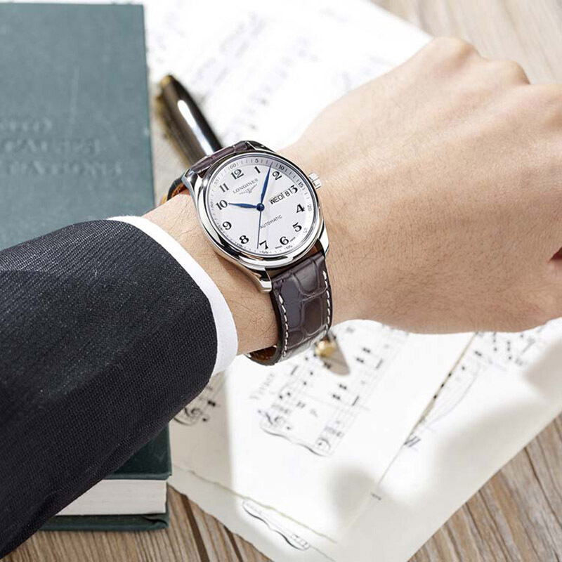 longines浪琴名匠系列皮带机械男表l27554783