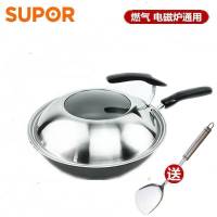 苏泊尔/SUPOR FC30Z3炒锅铸铁铁锅炒锅铁锅具30CM炒菜锅老式铁锅电磁炉适用