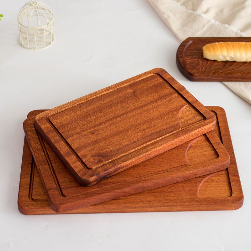 牛排板30202带酱槽沙比利家用牛排板木托盘菜板面包板熟肉板西餐厅切