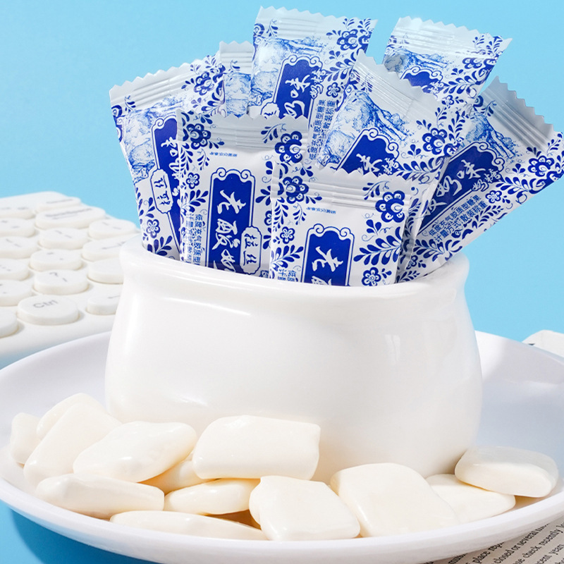 [240包]老酸奶拉丝糖软糖奶糖8090后怀旧糖果儿童零食节分享网红小零食高清大图