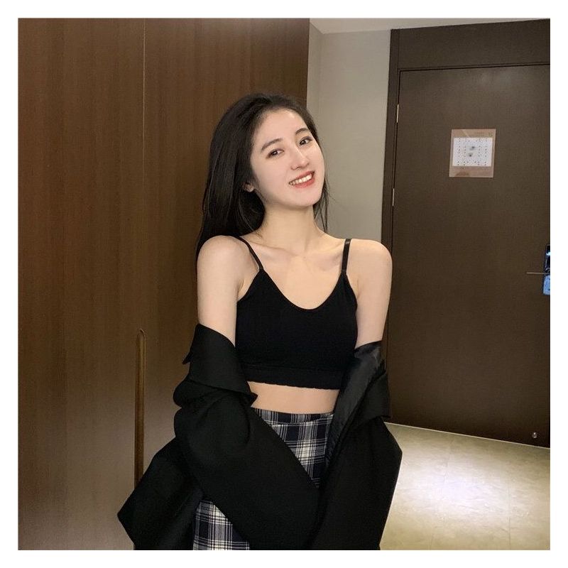 内衣女无钢圈美背文胸小胸聚拢运动背心胸罩少女学生高中抹胸裹胸