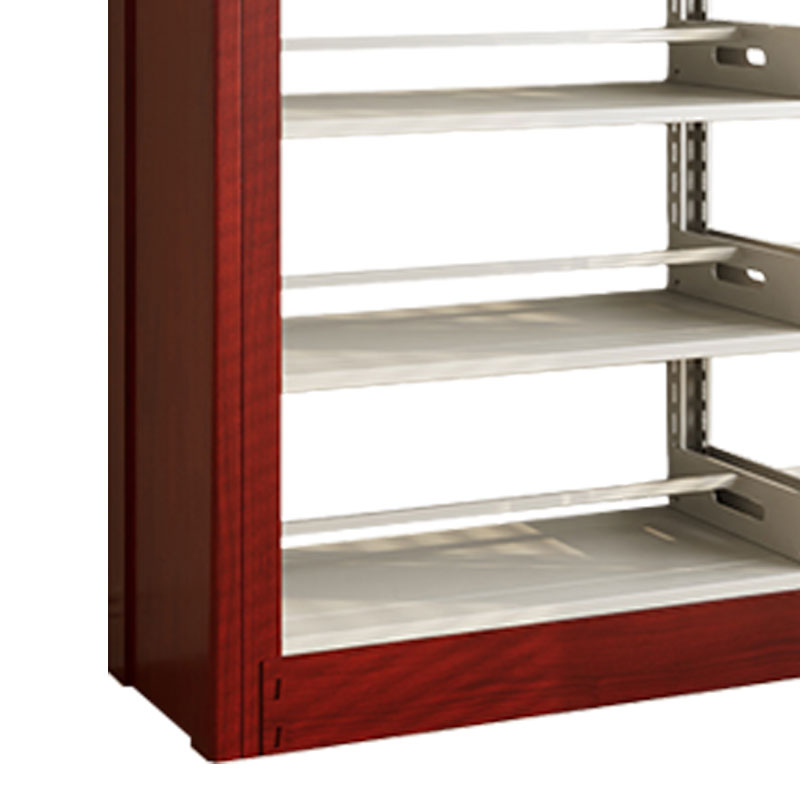 臻远ZY4072638 钢制书架红色资料架 双面6层一列三组 2800*450*2000mm高清大图