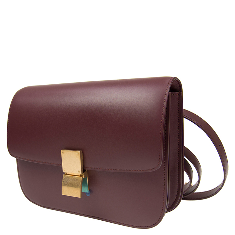 [直营]赛琳(CELINE) Classic 中号小牛皮手袋 经典BOX女包 单肩包斜挎包 女包189173-DLS