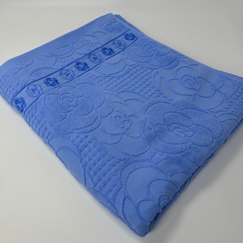 梦丽赛 提花蓝色毛巾被 180cm×220cm ±5(条)高清大图