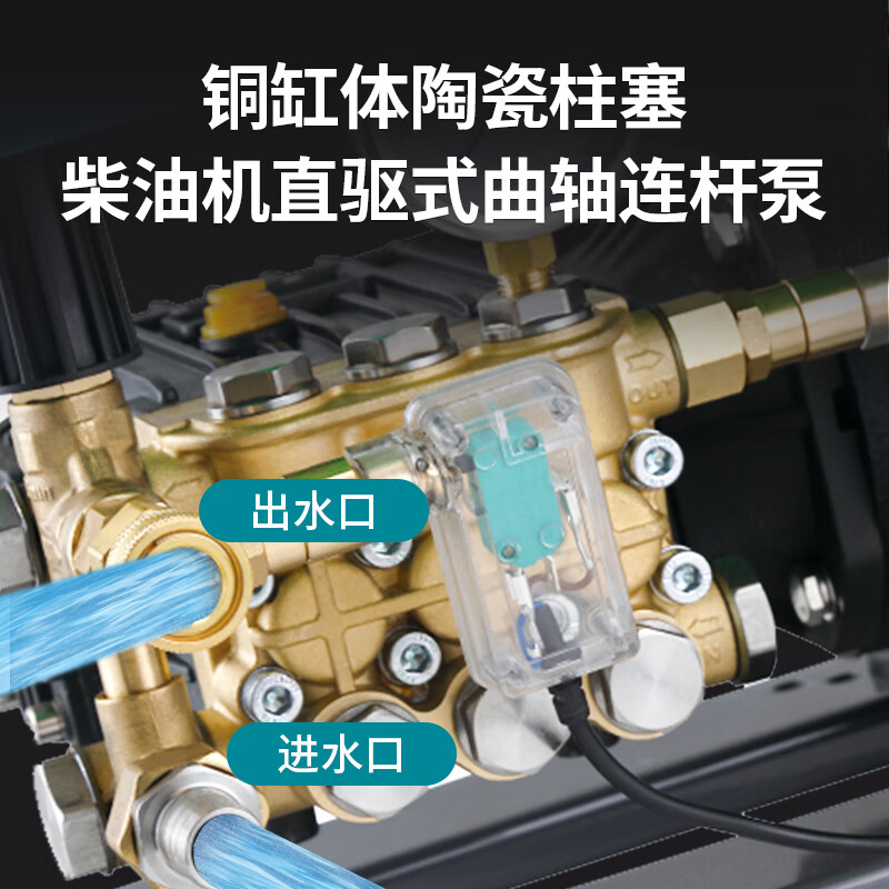 亚伯兰(abram)YH17-50D 柴油款管道疏通机商用高压清洗机大功率高压水枪养殖场物业170bar 50L高清大图