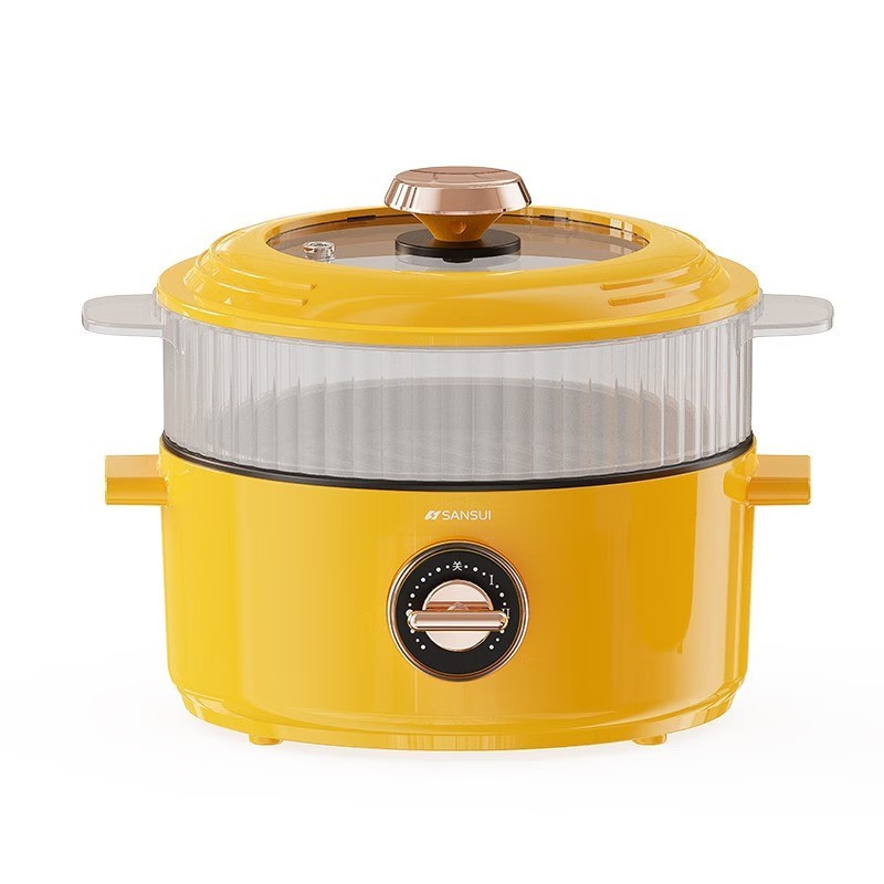 山水(SANSUI) 电煮锅 S-HG1526(多功能火锅)黄色