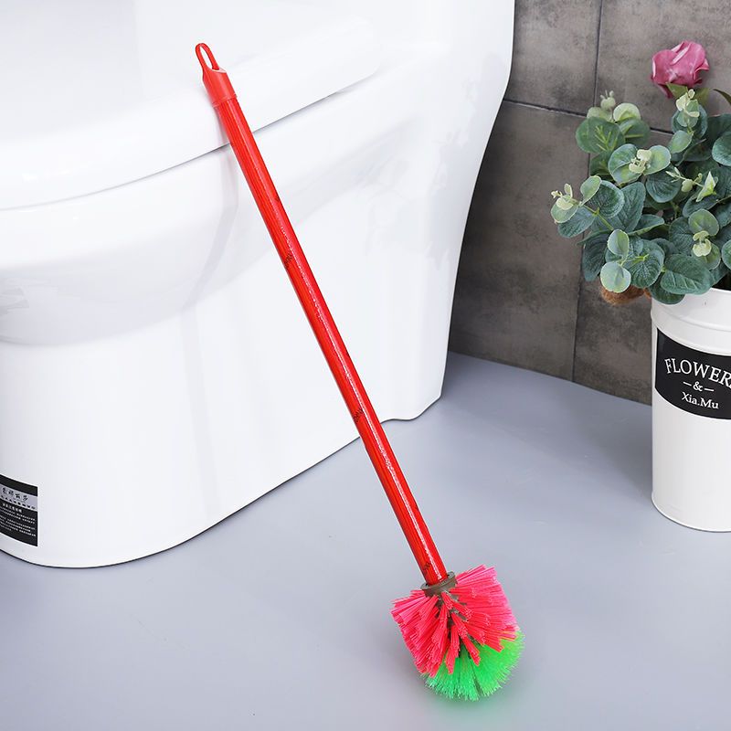 木柄红色日式马桶刷子无死角家用软毛长柄厕所刷卫生间清洁用品清洗