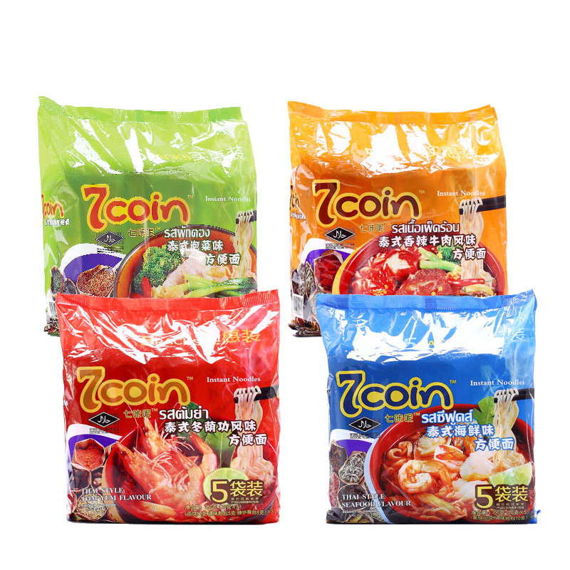 七咔呢(7coin)方便面冬荫功味70gX5连包 正宗泰国味