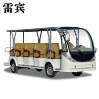 雷宾电动观光车四轮14座景区旅游游览车校园接待工厂机场摆渡车