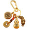 [补贴10%]十二生肖本命汽车挂件黄铜钥匙扣五帝钱吊坠招财貔貅朱砂车载