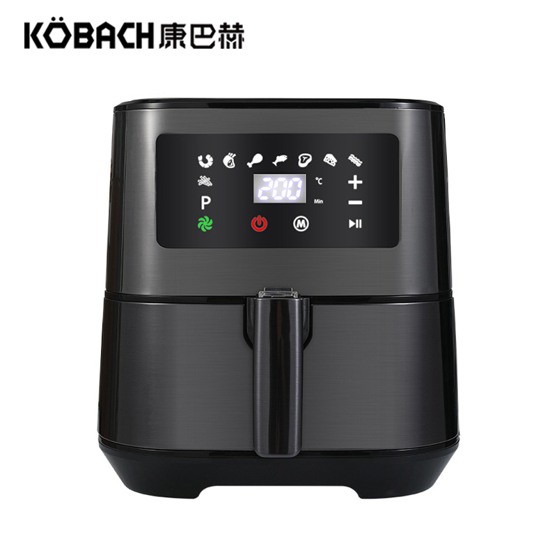 康巴赫(KBH)智能空气炸锅 KZGZ5.5L 触控版 无油烘炸 简约小巧 智能触控