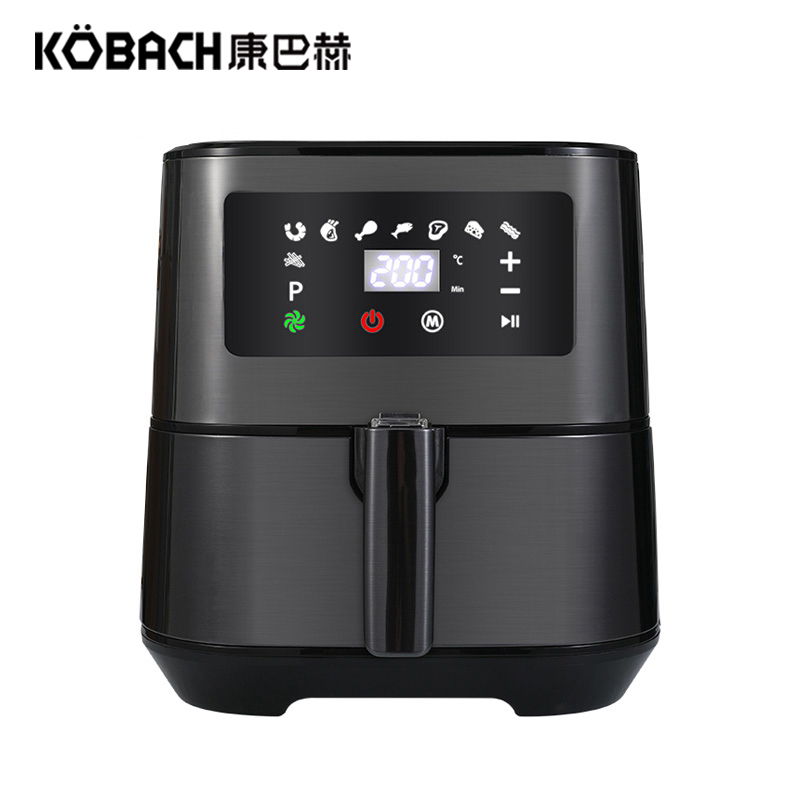 康巴赫(KBH)智能空气炸锅 KZGZ5.5L 触控版 无油烘炸 简约小巧 智能触控